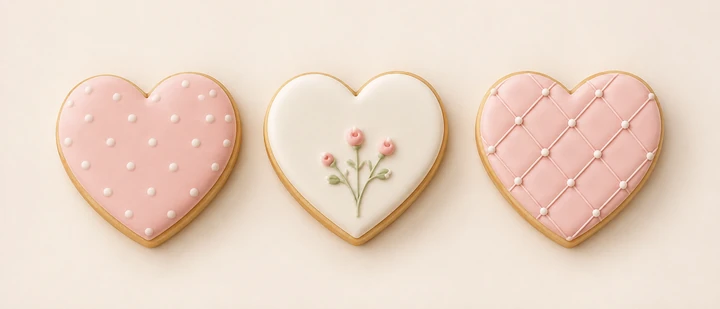 Heart cookie examples